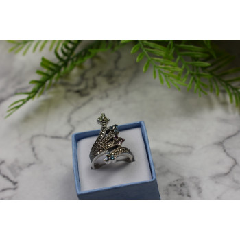 Sky Jewelry Серебряное кольцо с натуральными камнями