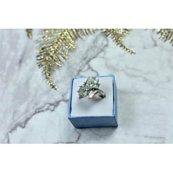 Sky Jewelry Серебряное кольцо с голубой Шпинелью