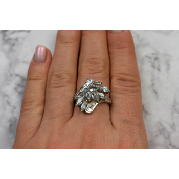 Sky Jewelry Серебряное кольцо с голубой Шпинелью