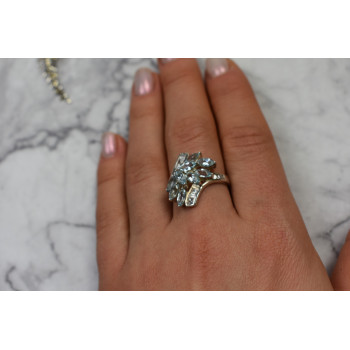 Sky Jewelry Серебряное кольцо с голубой Шпинелью