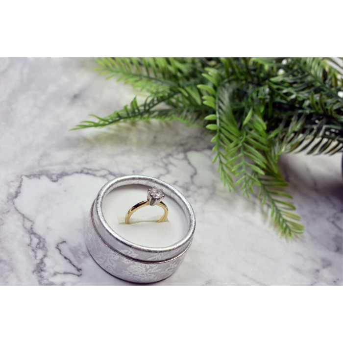 Sky Jewelry Кольцо Позолота 18К ( 750 проба ) с фианитом