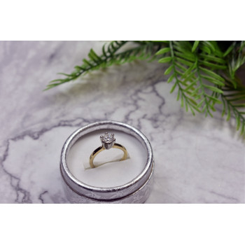 Sky Jewelry Кольцо Позолота 18К ( 750 проба ) с фианитом