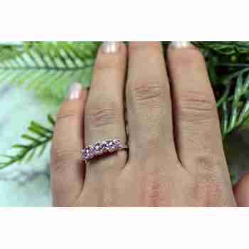 Sky Jewelry Серебряное кольцо 925 проба с розовыми фианитами