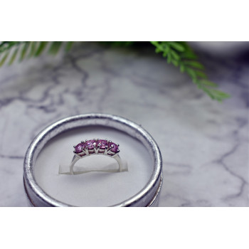 Sky Jewelry Серебряное кольцо 925 проба с розовыми фианитами