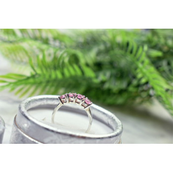 Sky Jewelry Серебряное кольцо 925 проба с розовыми фианитами