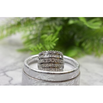 Sky Jewelry Серебряное кольцо с фианитами