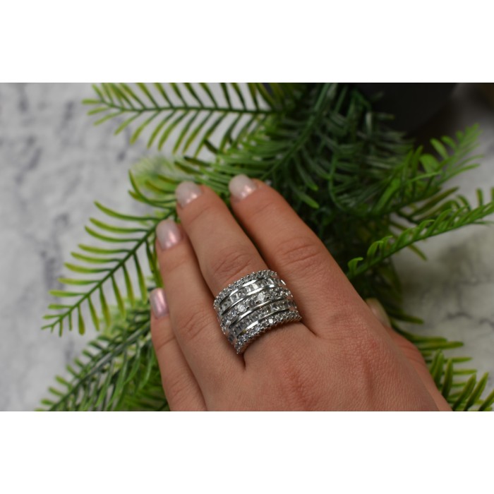 Sky Jewelry Серебряное кольцо с фианитами