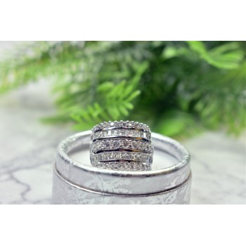 Sky Jewelry Серебряное кольцо с фианитами