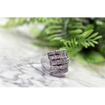 Sky Jewelry Серебряное кольцо с фианитами