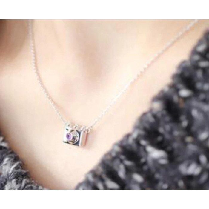 Sky Jewelry Серебряная цепочка с кулоном Фотоаппарат