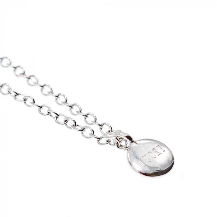 Sky Jewelry Серебряная цепочка с кулоном капелька Lucky