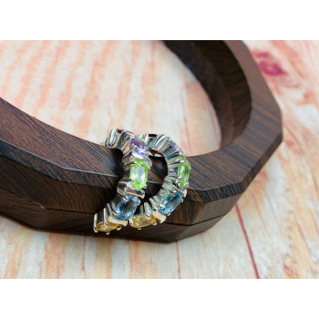 Sky Jewelry Серебряные серьги 925 пробы с натуральными камнями