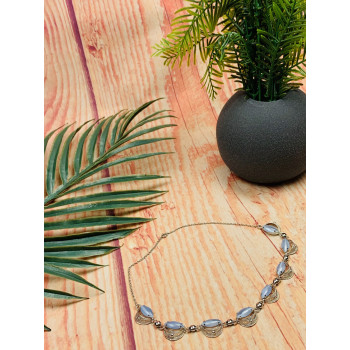 Sky Jewelry Серебряное ожерелье с лунным камнем