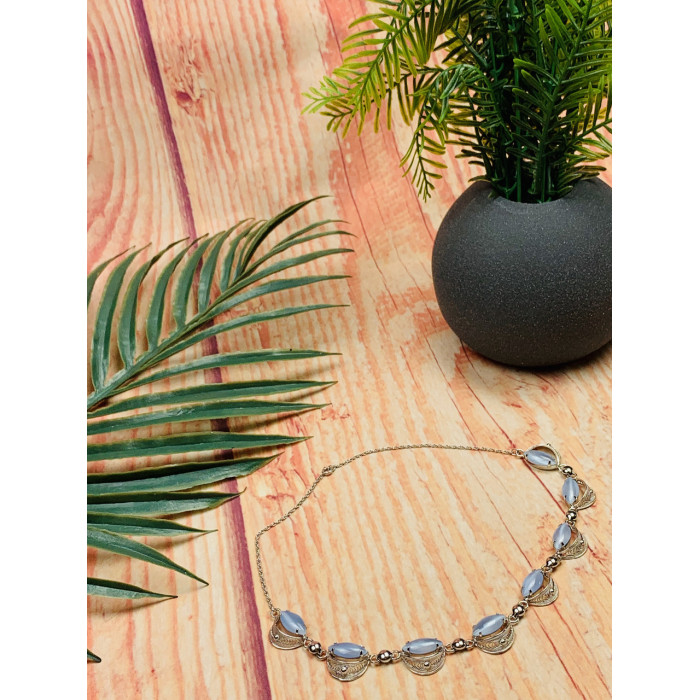 Sky Jewelry Серебряное ожерелье с лунным камнем