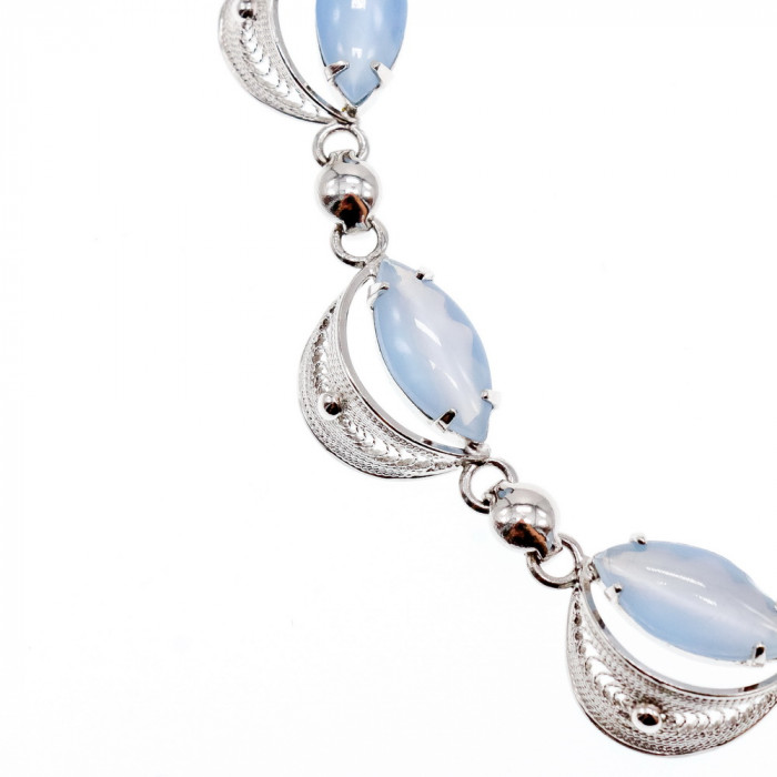 Sky Jewelry Серебряное ожерелье с лунным камнем