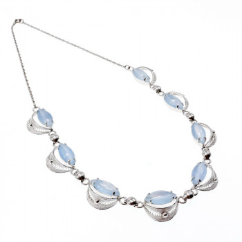 Sky Jewelry Серебряное ожерелье с лунным камнем