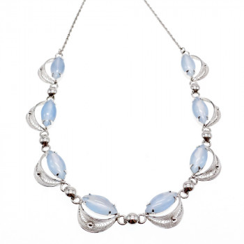 Sky Jewelry Серебряное ожерелье с лунным камнем