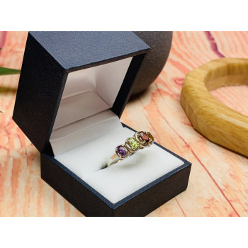 Sky Jewelry Серебряное кольцо с натуральными камнями