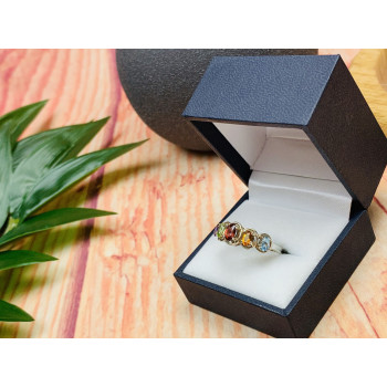 Sky Jewelry Серебряное кольцо с натуральными камнями