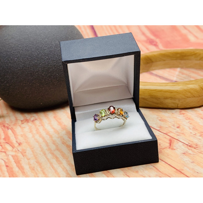 Sky Jewelry Серебряное кольцо с натуральными камнями