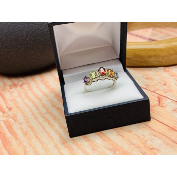 Sky Jewelry Серебряное кольцо с натуральными камнями