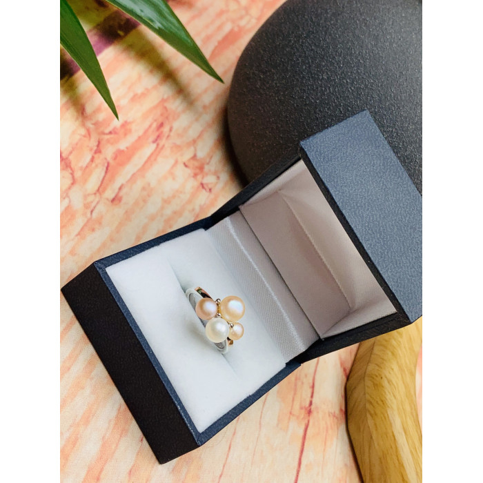 Sky Jewelry Серебряное кольцо 925 пробы с жемчугом