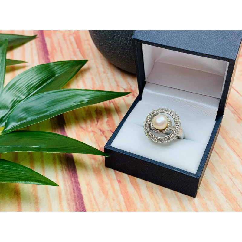 Sky Jewelry Серебряное кольцо 925 пробы с жемчугом