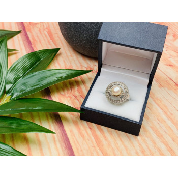 Sky Jewelry Серебряное кольцо 925 пробы с жемчугом