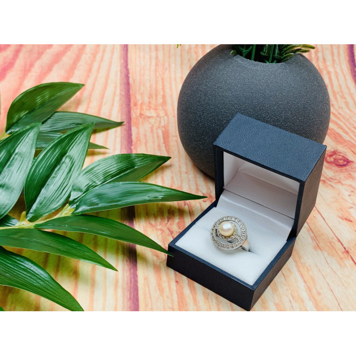 Sky Jewelry Серебряное кольцо 925 пробы с жемчугом
