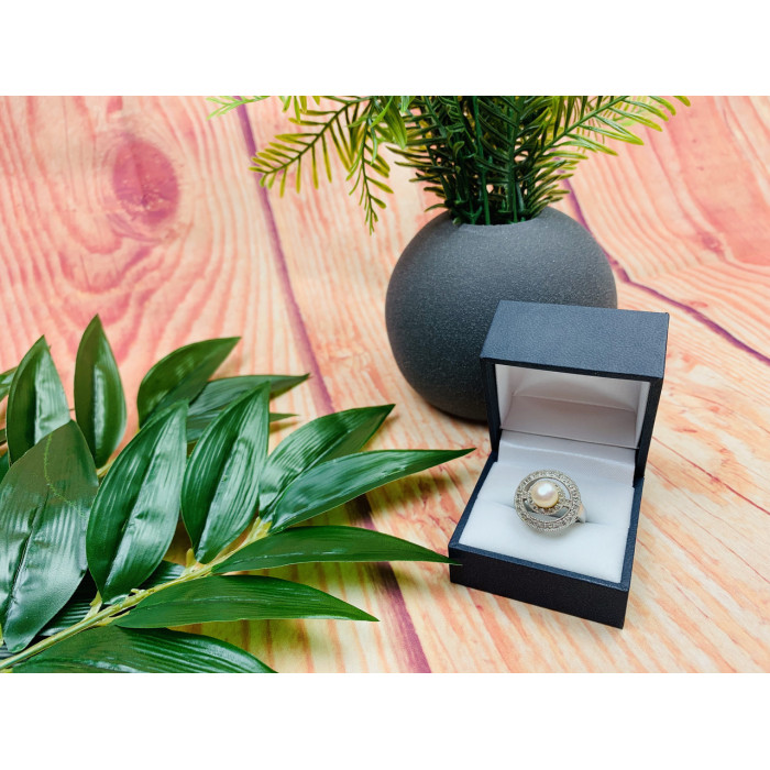 Sky Jewelry Серебряное кольцо 925 пробы с жемчугом