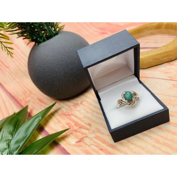 Sky Jewelry Серебряное кольцо с камнем Малахит