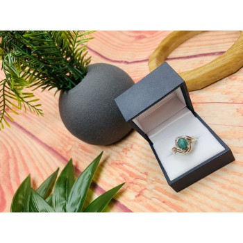 Sky Jewelry Серебряное кольцо с камнем Малахит