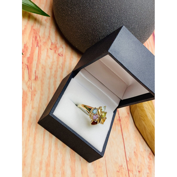 Sky Jewelry Серебряное кольцо 925 проба с натуральными камнями