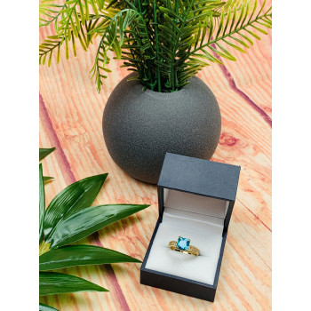 Sky Jewelry Серебряное кольцо в позолоте с Топазом