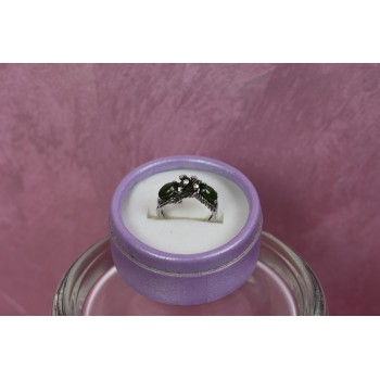 Sky Jewelry Серебряное кольцо с зеленым нефритом