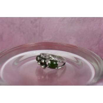 Sky Jewelry Серебряное кольцо с зеленым нефритом