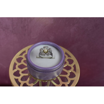 Sky Jewelry Серебряное кольцо с жемчугом