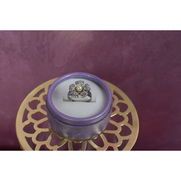 Sky Jewelry Серебряное кольцо с жемчугом