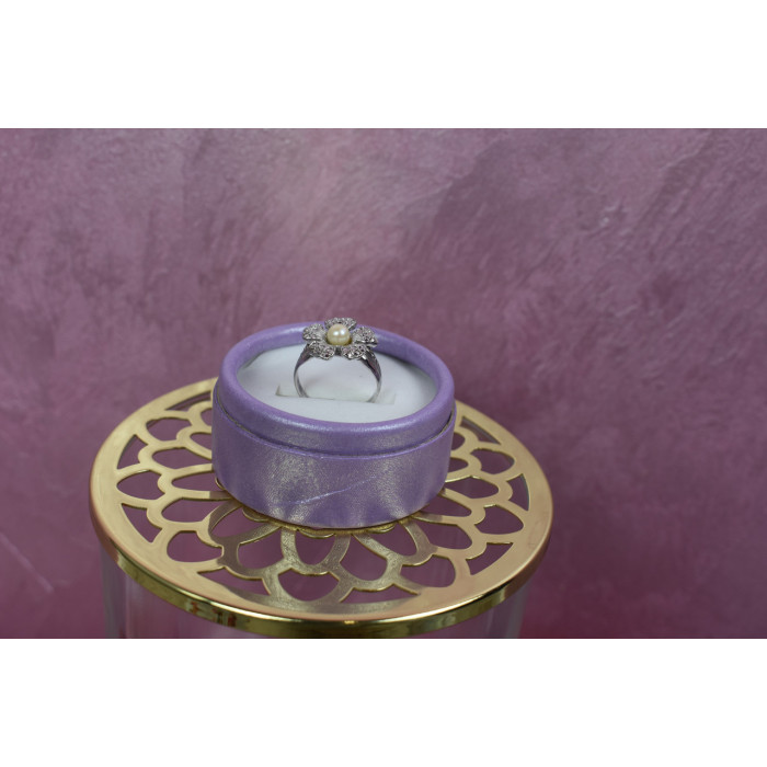 Sky Jewelry Серебряное кольцо с жемчугом