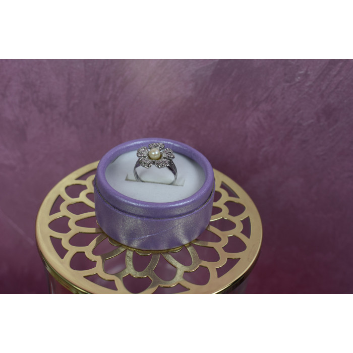 Sky Jewelry Серебряное кольцо с жемчугом