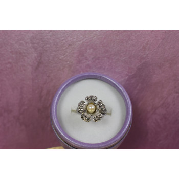 Sky Jewelry Серебряное кольцо с жемчугом