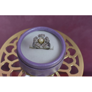 Sky Jewelry Серебряное кольцо с жемчугом
