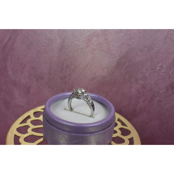 Sky Jewelry Серебряное кольцо 925 проба с бесцветной шпинелью