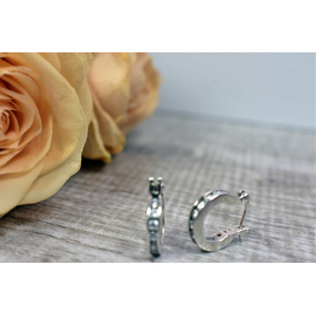 Sky Jewelry Серебряные серьги с фианитами