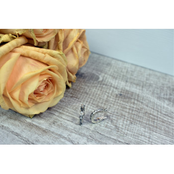 Sky Jewelry Серебряные серьги с фианитами