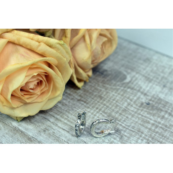 Sky Jewelry Серебряные серьги с фианитами