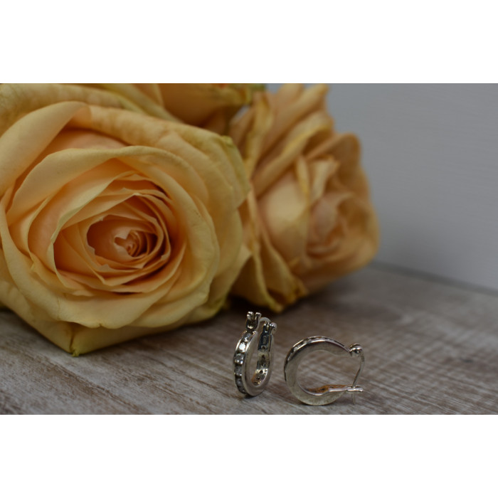 Sky Jewelry Серебряные серьги с фианитами