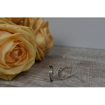 Sky Jewelry Серебряные серьги с фианитами