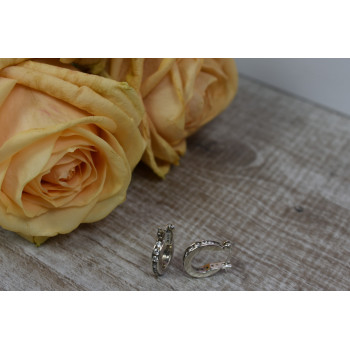 Sky Jewelry Серебряные серьги с фианитами