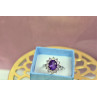 Sky Jewelry Серебряное кольцо с Аметистом и Морганитом